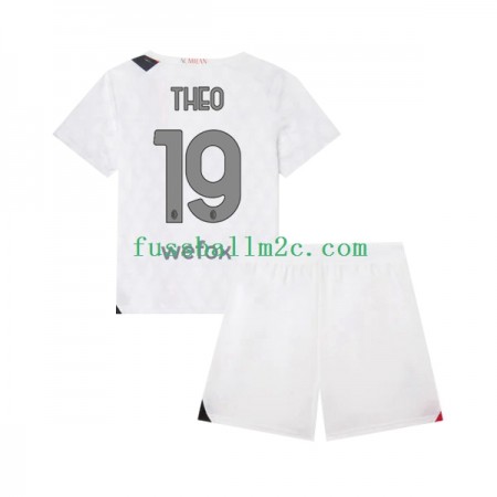 Fußballtrikots AC Mailand Theo 19 Kinder Auswärts Trikotsatz 2023-2024 Fußballtrikots AC Mailand Theo 19 Kinder Auswärts Trikotsatz 2023-2024